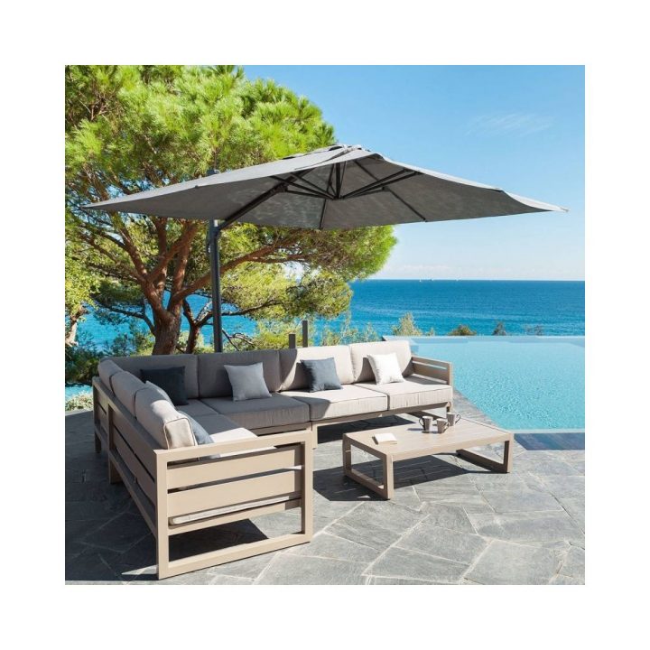 Hesperide – Parasol Carré Déporté Eléa Anthracite Hespéride – Parasols pour Toile Desperide 360