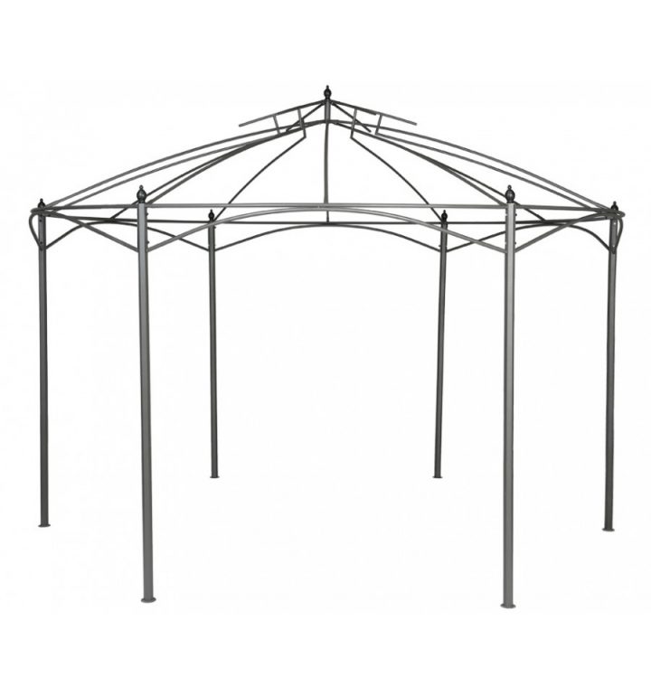 Hespéride – Structure Ronde Noir De La Tonnelle Iloha Hesperide – Pas concernant Toile Remplacement Tonnelle Ronde Iloha