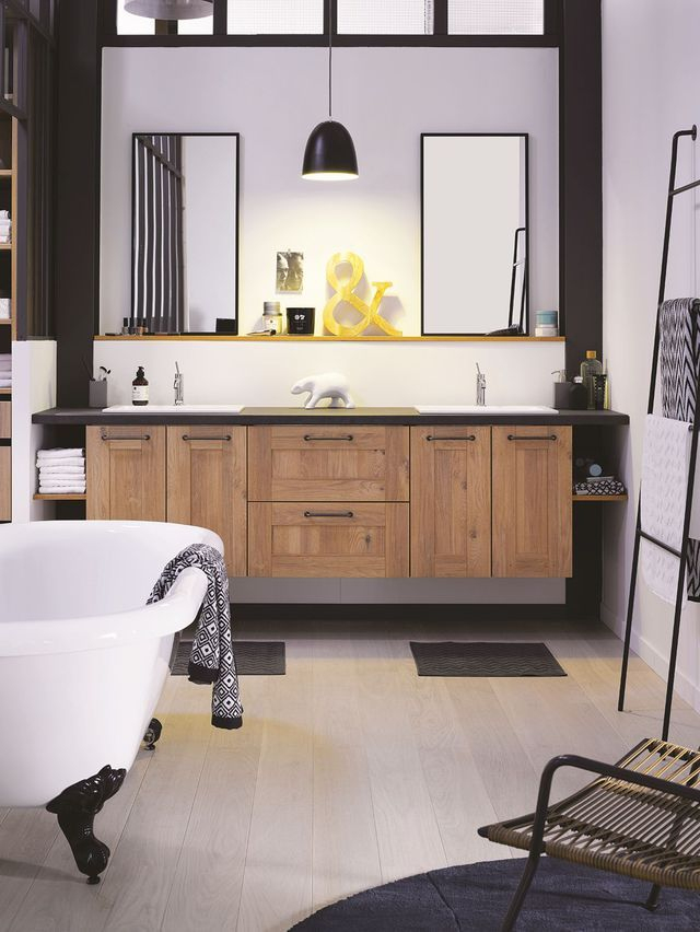 Idée Décoration Salle De Bain – Dans Une Salle De Bains De Style Indus serapportantà Ixina Mobilier Salle De Bains