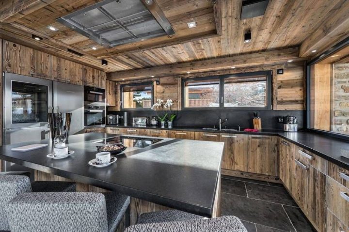 Location Chalet À Megève – Lamartine – Cimalpes | Design De Cuisine serapportantà Cuisine Style Montagne