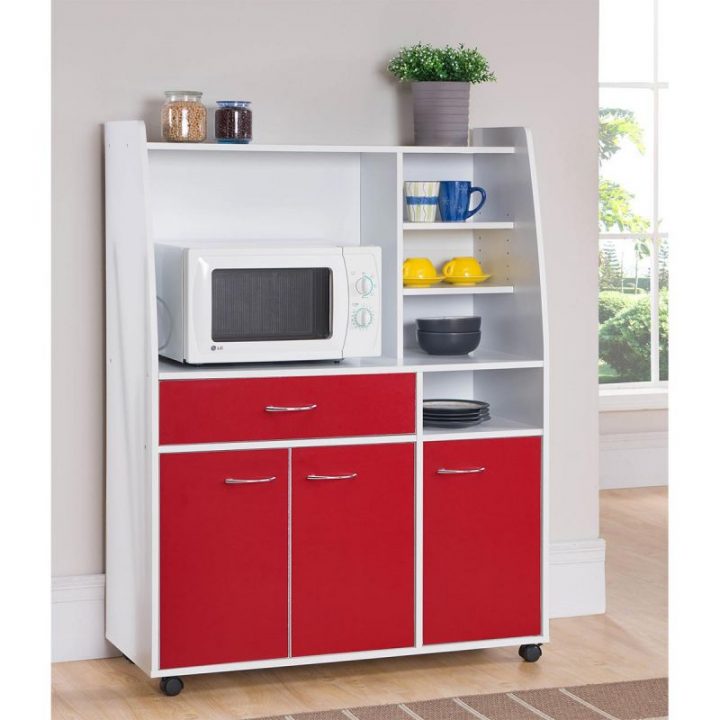 Meuble De Rangement Cuisine "Tano" 130Cm Rouge destiné Meuble Cuisine 15 Cm De Large
