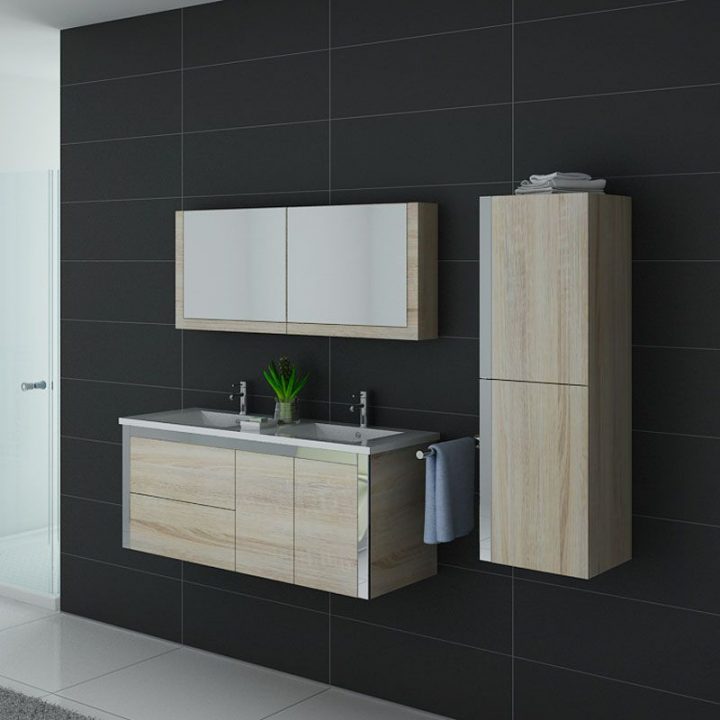 Meuble De Salle De Bain Scandinave, Meuble De Salle De Bain Double pour Ixina Mobilier Salle De Bains