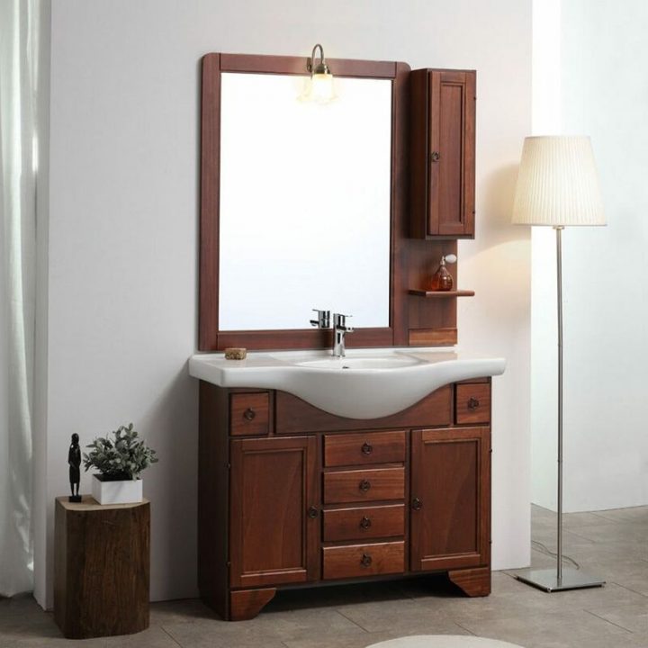 meuble salle de bain noyer