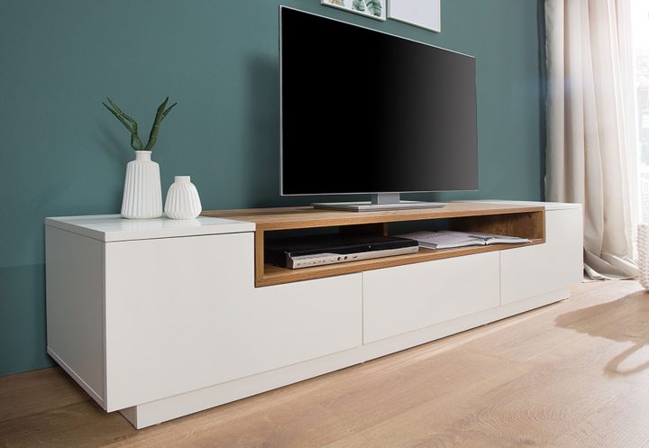 petit meuble tele blanc