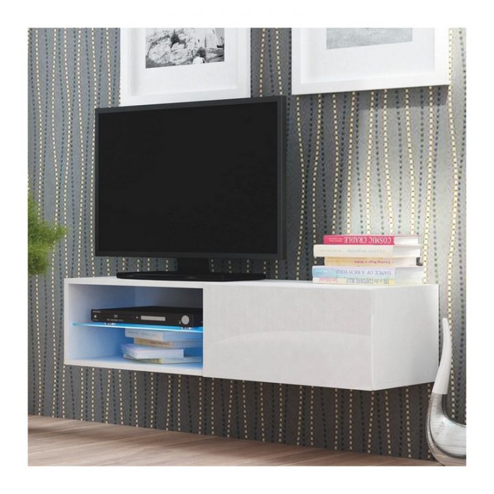 Meuble Tv Suspendu Blanc Et Chene – Nachttische Rund serapportantà Ensemble Meuble Tv Design Mural Dublin Ramis