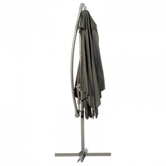 Parasol Décentré Janeiro Gris Carré Hespéride – Le Dépôt Bailleul tout Toile Desperide 360