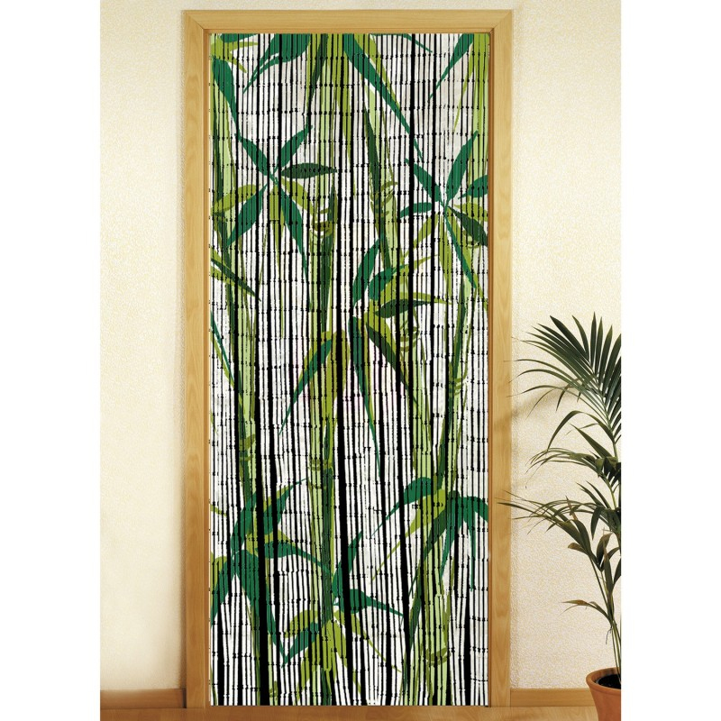 Rideau De Porte - Bambou - Bamboo - Decoandgo dedans Rideau De Porte Toile Ciree