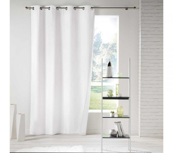 Rideau Uni Thermique – 140 X 260 Cm – Blanc – Rideau But avec Rideau Thermique Vert Deau