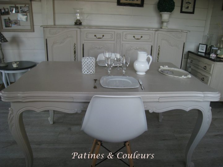 Salle À Manger Régence Relookée – Patines & Couleurs tout Salle A Manger Merisier Style Regence