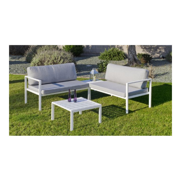 Salon De Jardin Andgelina – 4 Places – Mobilier De Jardin – Cour intérieur Salon De Jardin 4 Places Centrakor