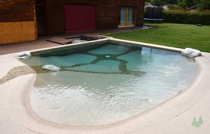 Swiss-Spa-Pool Biodesign, La Piscine Plage. – Kaderli Ag – Gartenbau intérieur Plage De Piscine Avec Du Gazon Artificiel