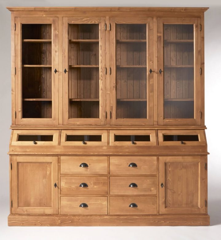 Vaisselier Ciré Miel 6 Portes 4 Trappes Vitrées – Made In Meubles encequiconcerne Balancoire 4 Place A Vendre Bois