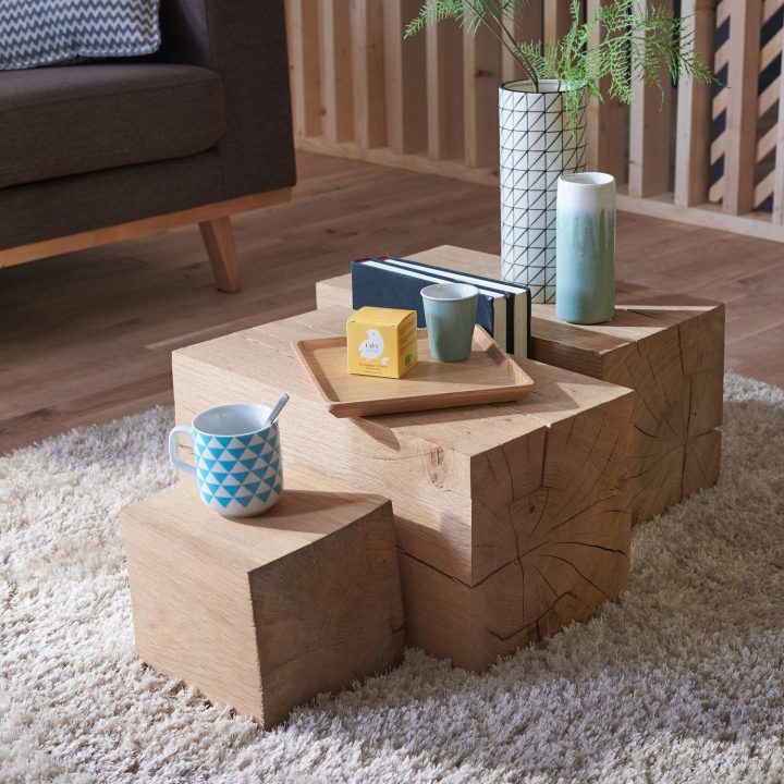 meuble cube bois massif