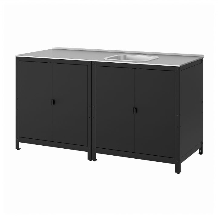 meuble cuisine extérieur inox ikea