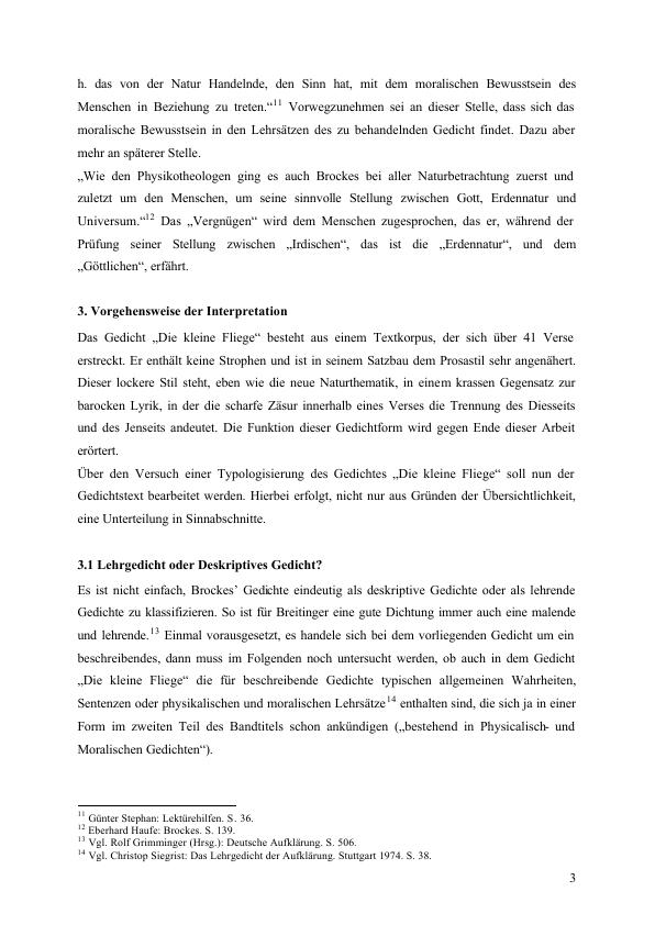 brockes die kleine fliege