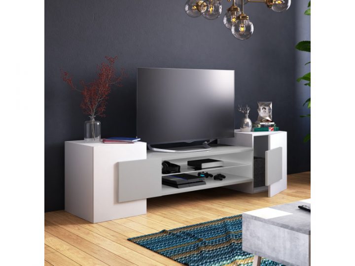 meuble tv gris et blanc meuble tv gris et blanc