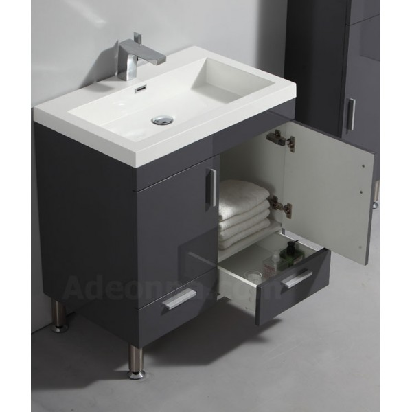 meuble salle de bain gris laqué meuble salle de bain gris laqué