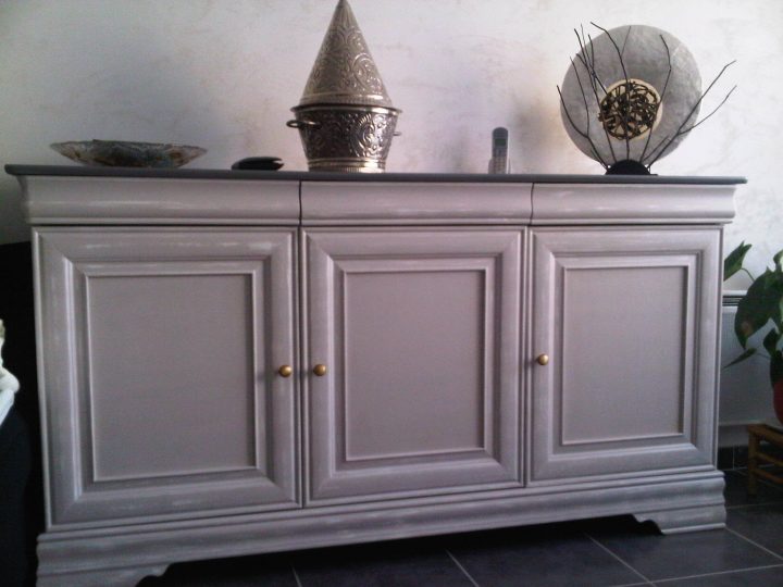 meuble relooké gris et bois meuble relooké gris et bois