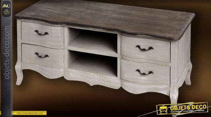 meuble tv shabby chic