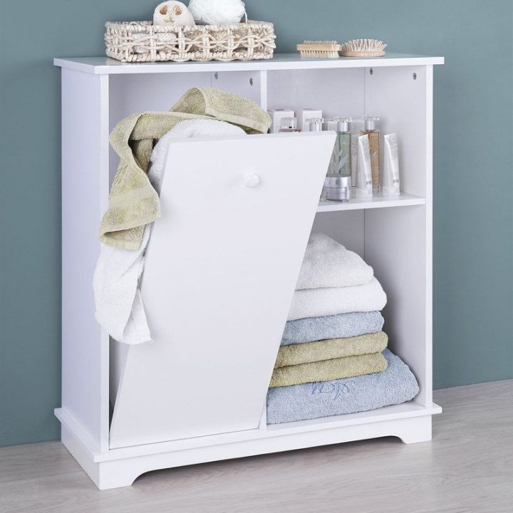 meuble avec panier à linge intégré