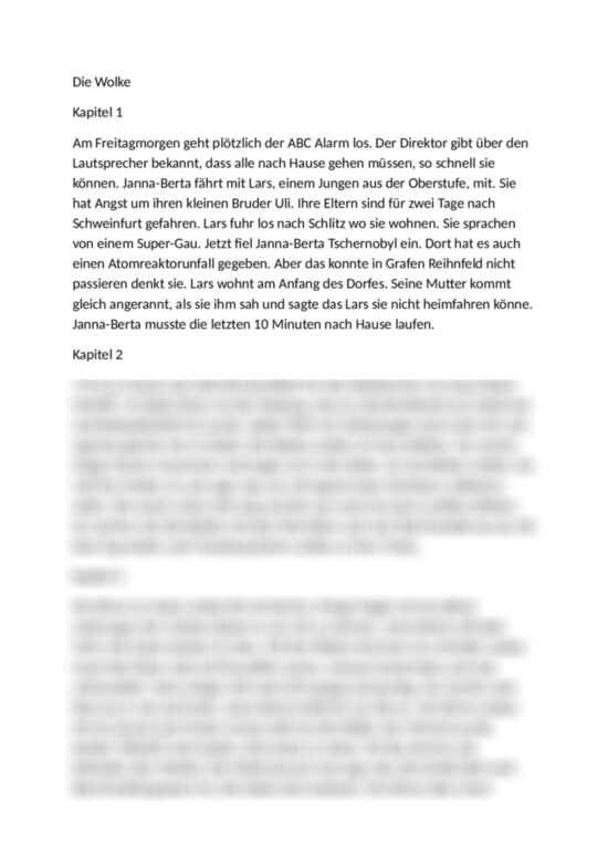 die wolke kapitel zusammenfassung