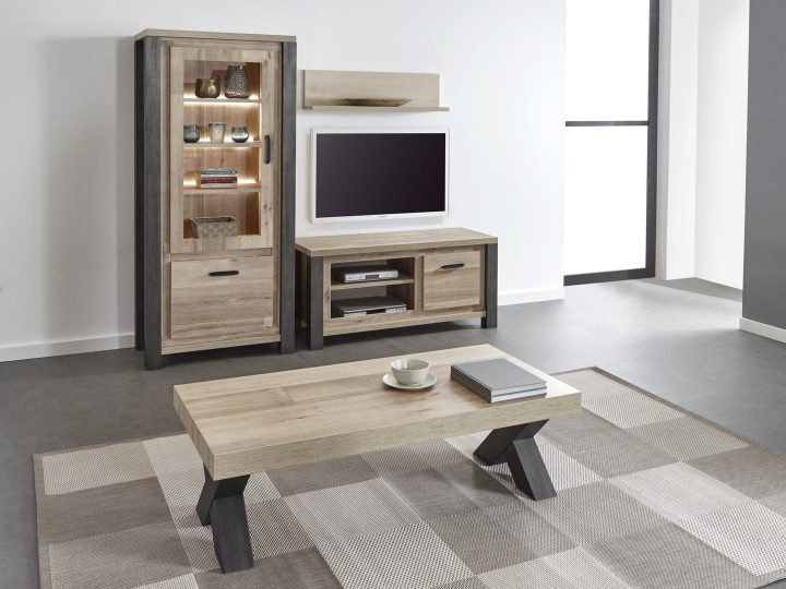 meuble tv industriel 130 cm