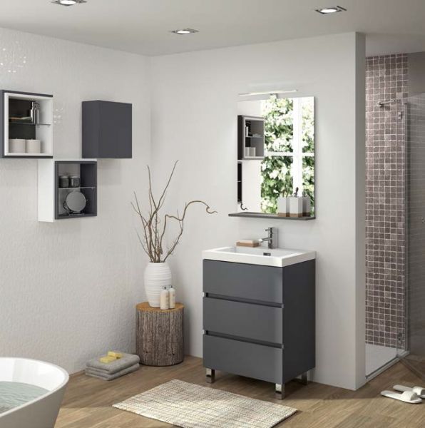 meubles salle de bains sur pieds