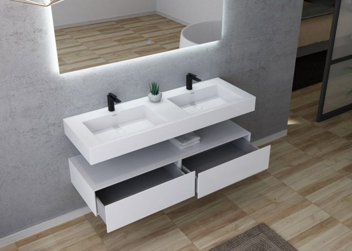 meuble salle de bain suspendu design