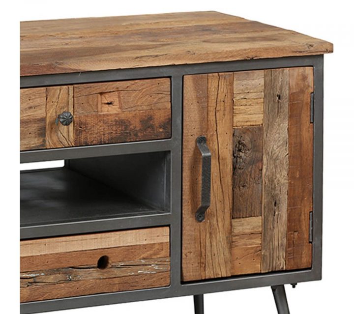 meuble tv bois et acier meuble tv bois et acier