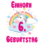 Einhorn 6. Geburtstag 6 Jahre - Unicorn Geburtstag Männer Premium T