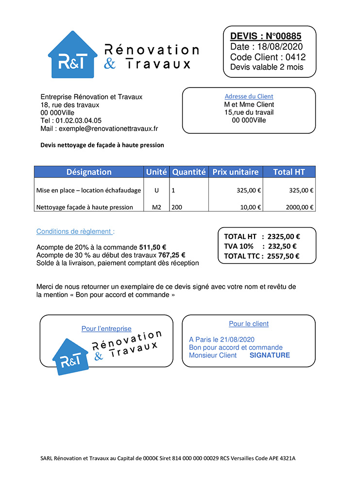 devis nettoyage immeuble paris