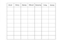 stundenplan leer stundenplan leer