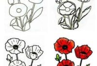 einfache blume malen