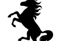 einhorn silhouette einfach