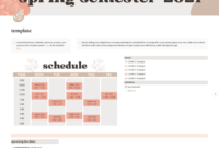 stundenplan vorlage aesthetic