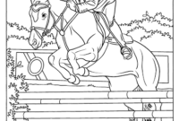 ausmalbilder pferde turnier