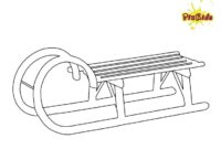schlitten ausmalbild schlitten ausmalbild