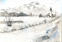 landschaften zeichnen leicht