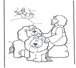 daniel in der löwengrube ausmalbild