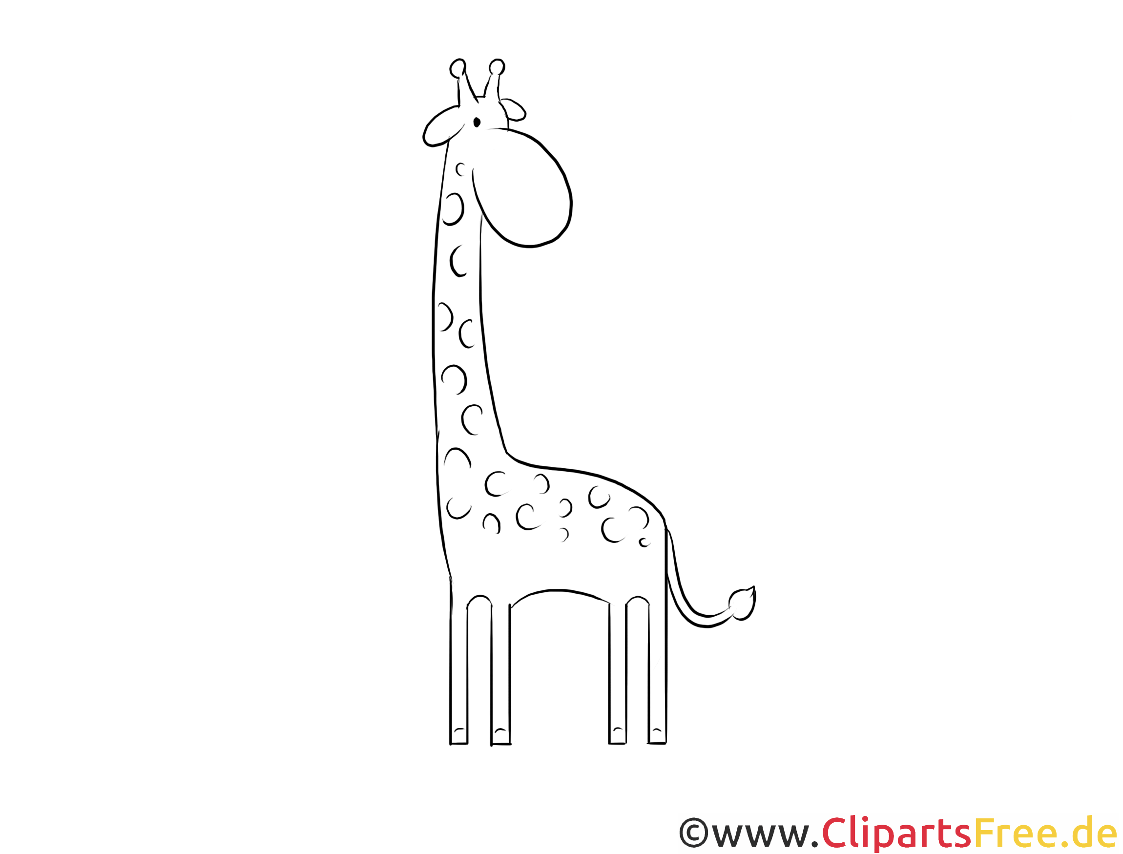 Giraffe Laubsägevorlage Tiere