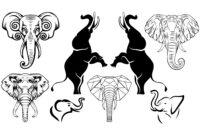 umriss elefant umriss elefant