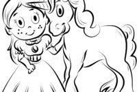 ausmalbilder prinzessin einhorn