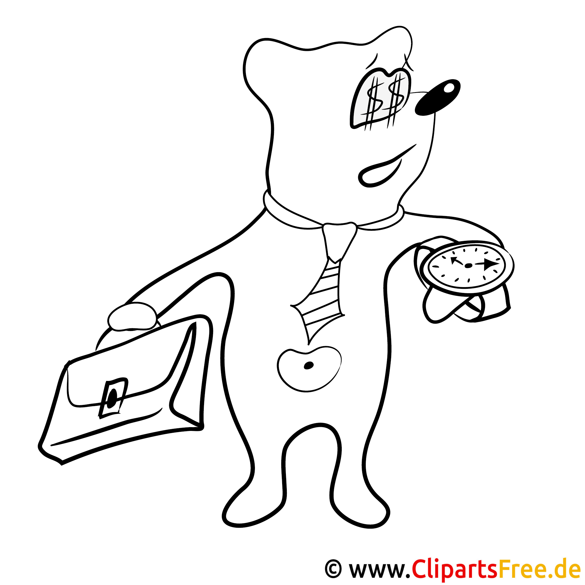 Teddy Bild zum Ausmalen, Malvorlage