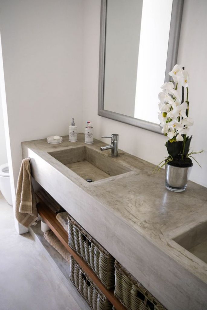 meuble salle de bain en beton cellulaire