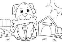 ausmalbild hund mandala