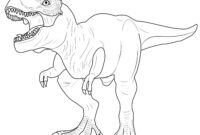 t-rex malvorlage einfach