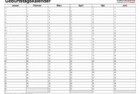 geburtstagskalender vorlagen geburtstagskalender vorlagen