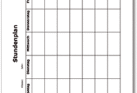 stundenplan vorlage