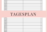 tagesplan vorlage zum ausdrucken