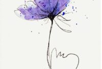 blumen malen wasserfarben